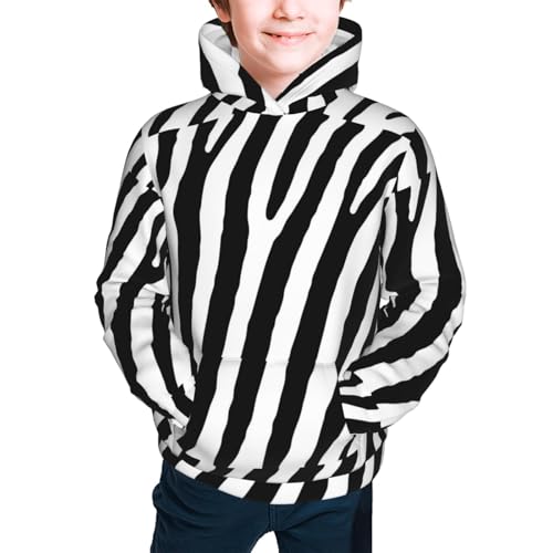 Zebra Kids Pullover Hoodies Boys Sweatshirts Girls Athletic Clothes with Pocket2