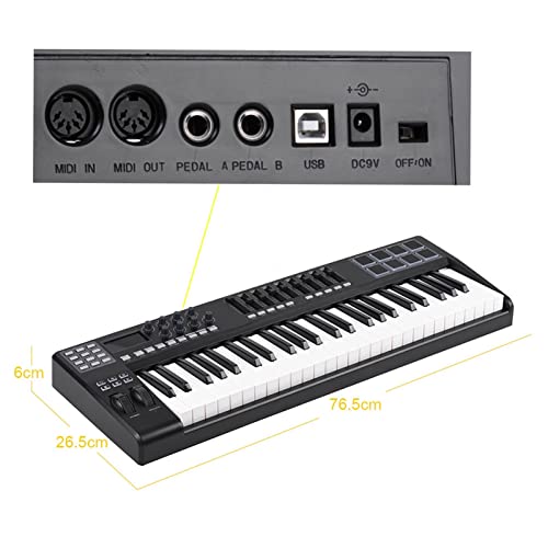 Clavier Piano 49 Portable 49-clés USB MIDI Contrôleur du Clavier 8 RVB Tampons De Déclencheurs Arrière Colorés - Les Beatles, Paul McCartney, John Lennon, RIngo Starr, George Harrison Clavier Piano 49 Portable 49-clés USB MIDI Contrôleur du Clavier 8 RVB Tampons De Déclencheurs Arrière Colorés – Image 3