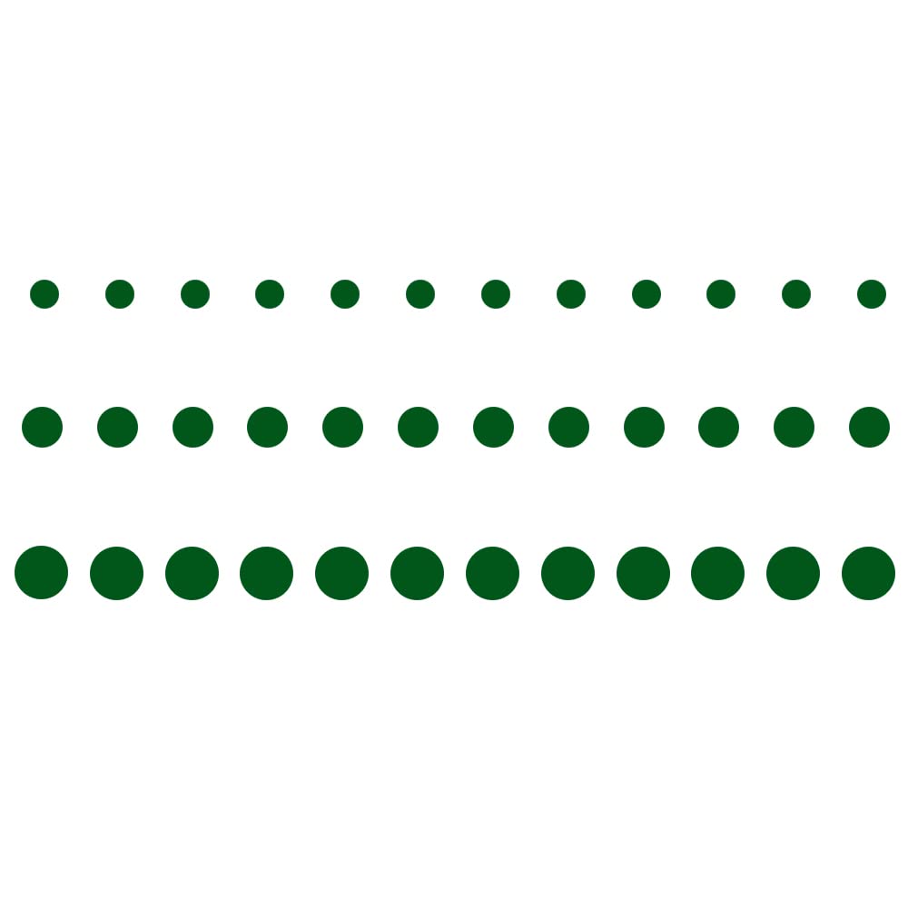 Comet Busters Multisized Green Round Bindis (BIN1369)