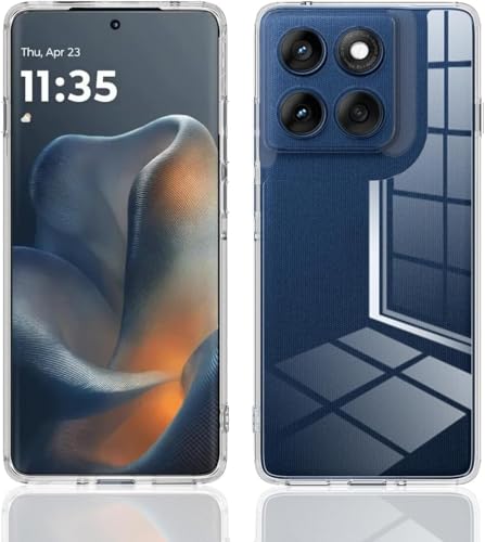 Image of JGD PRODUCTS for Moto Edge 60 Pro 5G Premium Transparent Hybrid Soft Slim Dust Proof Back Case Cover with Camera Protection