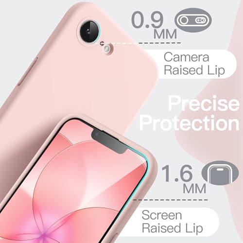 Image of JETech Liquid Silicone Cover Case for iPhone 17e (2026) / iPhone 16e, Silky Soft Touch Full-Body Protective Phone Case, Anti-Scratch Shockproof Cover with Microfiber Lining (Soft Pink)