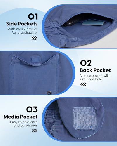 Image of maamgic Men's 5 inch Inseam Shorts Pull-On Relaxed Fit Comfort Stretch Short Shorts with Pocket