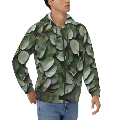 Sweat à capuche homme imprimé eucalyptus idéal pour vos weekends détente EdWal