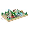 41nq18tmqul - Top Wooden Train Set for Kids: Melissa & Doug 17-Piece Take-Along Tabletop Railroad | FSC-Certified | Ages 3+ - Melissa Doug wooden train set