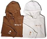 Custom Embroidered I love my bf gf Hoodie, I love my bf Sweatshirt, I heart my bf, I heart my boyfriend hoodie, I love my gf Hoodie, I heart my gf Hoodie, bf and gf sweatshirts, I love my gf