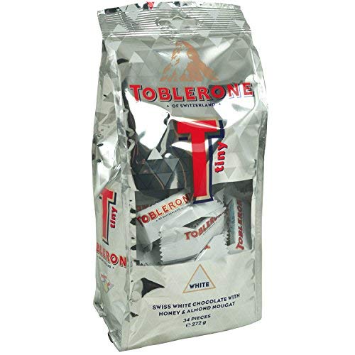 Toblerone Swiss White Chocolate, 272 gm (34 Pieces) and Silver Plated Coin