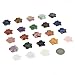 Justinstones Mixed 10pcs Natural Gemstones Top Drilled Carved Hawaiian Flower Beads Charms Pendant For DIY Jewelry Making