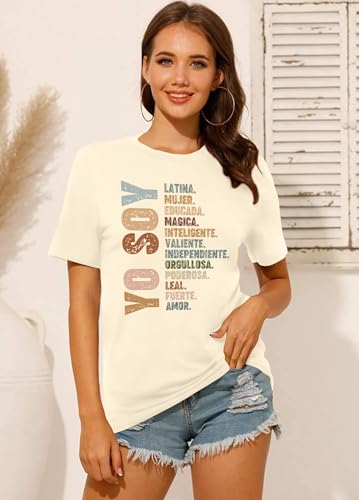 Hispanic Heritage Month Shirt Women: Yo Soy T Shirt Educated Latina Tshirts Mexican Gifts Tops3