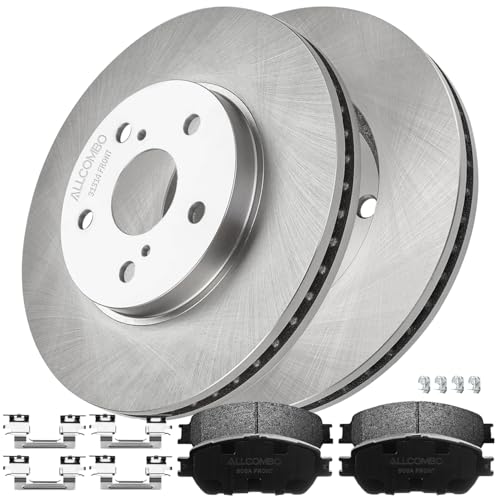 ALLCOMBO 11.65" Front Brake Kit for 2005 2006 2007 Toyota Avalon, 2004 2005 2006 2007 2008 2009 2010 Sienna, for Toyota Camry Solara Brakes and Rotors Kit, Ceramic Brake Pads and Rotors Replacement