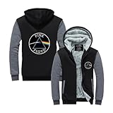 FBWZSAG Sudadera con Capucha Holgada para Hombre para P In.k F.loy D Gráfico Contraste Color Ropa Deportiva Tops De Manga Larga Sudadera con Capucha Ropa Cálida -Dark Gray||XXL