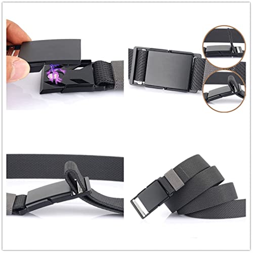 Ceinture pour homme avec boucle magnétique en métal à dégagement rapide, résistante à l'usure, ceinture tactique décontractée en nylon (Couleur: C, Taille: 125cm)