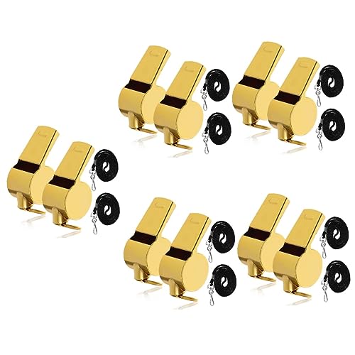 Silbatos Kisangel 10pcs acero inoxidable para deportes miniatura 1
