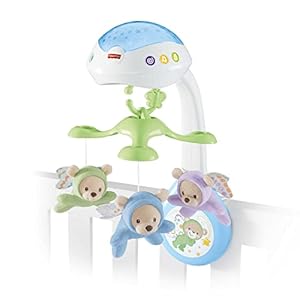 Fisher-Price 3-in-1 Traumbärchen Mobile Nachtlicht mit beruhigender Musik und White Noise mit Sternenlichtern Babyerstausstattung, ab Monaten, CDN41