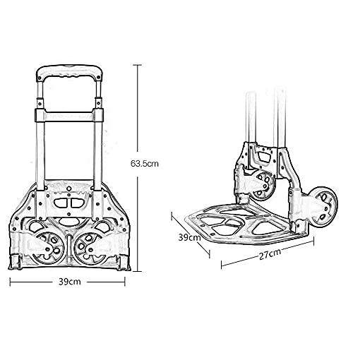 Carretilla plegable con ruedas silenciosas y cuerpo de acero plástico miniatura 2