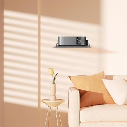 Soporte de pared para router, módem y proyector de aluminio negro sin taladro 7