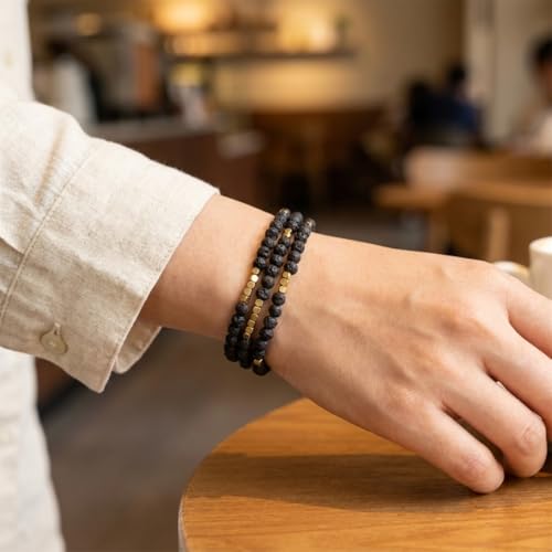 Image of YGLINE Boho Handmade Wrap Leather Tube Crystal Stone Bracelet for Women