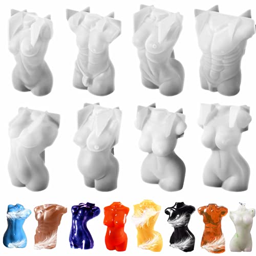 8 Stück menschliche Körperform Harzformen 3D Sexy Männer und Frauen Modell Dekoration Silikonform DIY Seife Kerze Handwerk Kuchenform Heimdekoration 8 Stück menschliche Körperform Harzformen 3D Sexy Männer und Frauen Modell Dekoration Silikonform DIY Seife Kerze Handwerk Kuchenform Heimdekoration