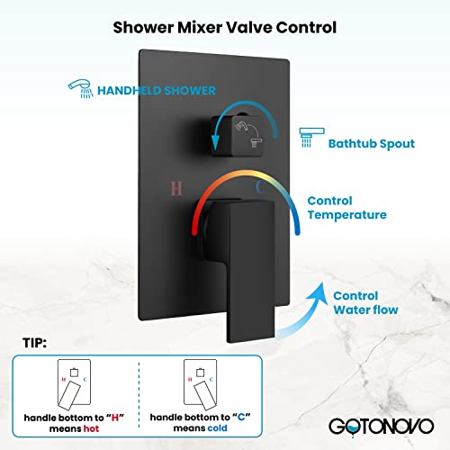 Gotonovo B08JTTV8ZQ Wall Mounted Bathtub Faucet thumb #8