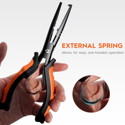 BasicGear Classic Fishing Pliers, 7 in, S45C Carbon Steel, External Spring - image 5