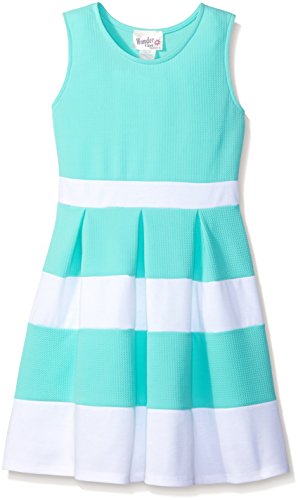 Wonder Girl Big Girls' Belle Tiered Jacquard Contrast Dress