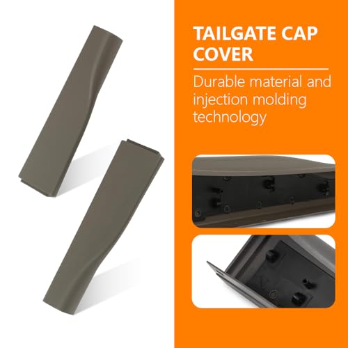 Image of G-PLUS Flex Step Tailgate Molding Trim Cap Compatible with 2010-2016 Ford F250 F350 F450 F550 Super Duty 8C3Z9941018AA & 8C3Z9941019AA (Tan) | 8C3Z9941018AA & 8C3Z9941019AA (Tan)