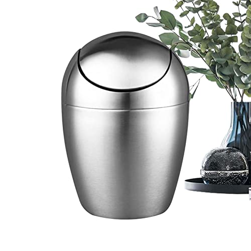 BODAHL Winziger Mülleimer,Kleiner Mülleimer aus Edelstahl mit Deckel |...