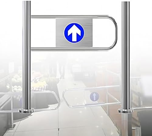 Automatic Self-Closing Swing Gate for Supermarkets, Manual Pedestrian Access, 90° One-Way Door, Durable Entrance Gate, Left-Swing Industrial Fence (80cm/31.5in)