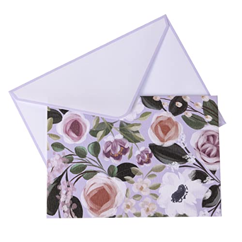 Image of Graphique Painted Floral Cards | Pack of 16 Cards with Envelopes | Blank Inside | All Occasion Greetings | Family and Friends | Boxed Set | 3.25 inch x 4.75 inch