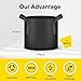 iPower 20 Pack 3 Gallon Grow Bags, Garden Planting Nonwoven Fabric Pots with Reinforced Handle, Heavy Duty and Aeration Planter Pot for Tomato, Fruits, Vegetables and Flowers