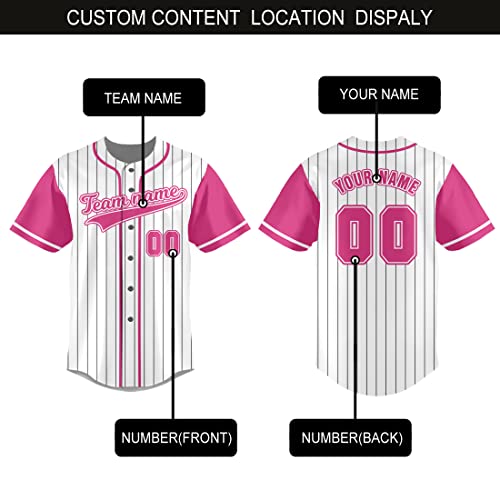 Custom Men Women Youth Pinstripe Baseball Jersey Hip Hop Shirts Personalized Name Number S-7X6 miniatura 4