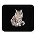 Non-Slip Rectangle Mousepad, WIRESTER Watercolor Sitting Maine Coon Cat with Green Eyes Mouse Pad for Home, Office and Gaming Desk