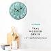 HYLANDA Wall Clock, 10 Inch Teal Silent Non-Ticking Kitchen Decor, Rustic Vintage Country Retro Decorative Clocks Battery Operated for Bathroom Bedroom Living Room Office(Aqua)
