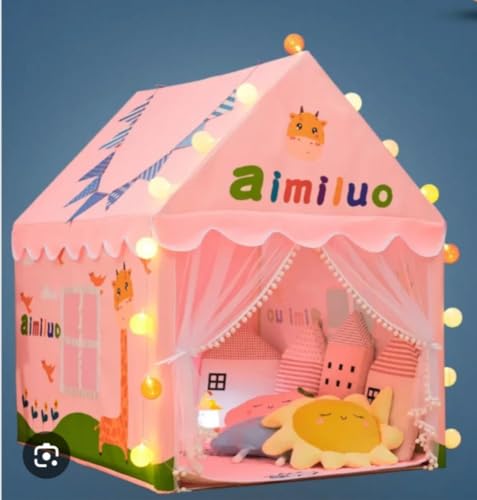 Image of Jumbo Size Light Weight Kids Play Tent House for 3-13 Year Old Kids Girls and Boys (Pink AIMILIUO)
