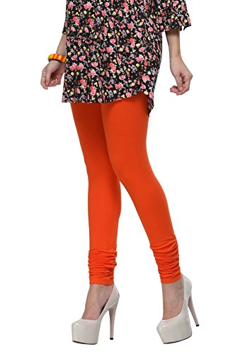 Image of Frenchtrendz Women's Cotton Spandex Stretchable Mid Rise Slim Fit Churidar Leggings Pull On
