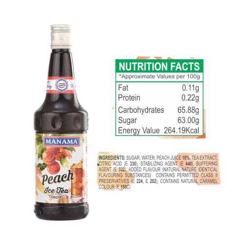 Image of Manama Ice Tea Peach Flavoured Syrup (750ML)