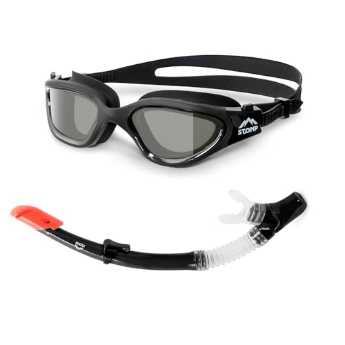 Lunettes de natation grand champ de vision STOMP adultes anti-reflet pour piscine et mer