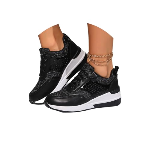 Women's Running Sneakers Mesh Slip On Lightweight Lace Up Tennis Shoes Casual Fashion Comfortable Walking Shoes