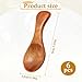 6 Pcs Small Wooden Spoons, Short Handle Wooden Serving Utensils, 3.2 Inch Small Wood Teaspoon, Tiny Spoons for Cooking, Spices, Sugar, Jam, Honey, Coffee