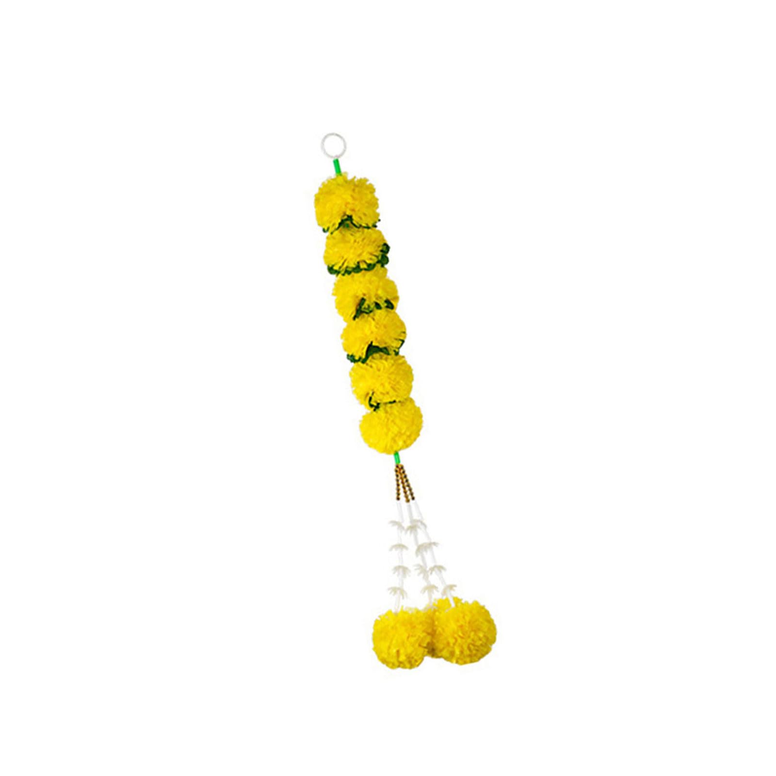 Nucelit Artificial Marigold Garlands for Decoration Marigold Hanging Ornament Marigolds Flower Garlands for Indian Event Wedding Artificial Flower for Decoration