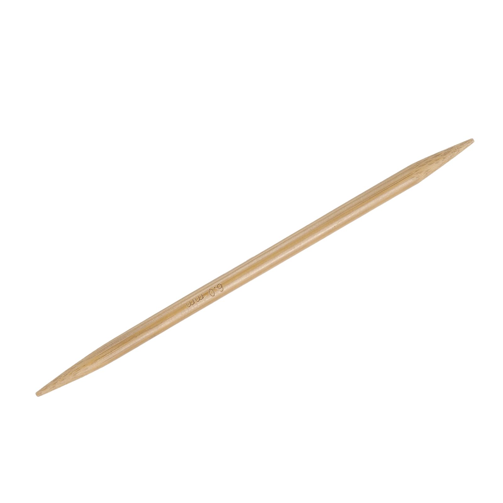 HARFINGTON 5 agujas de tejer de bambú de doble punta, tamaño US 10 (6 mm), carbonizadas de 15 cm, rectas para proyectos de hilo de tejer creativos hechos a mano