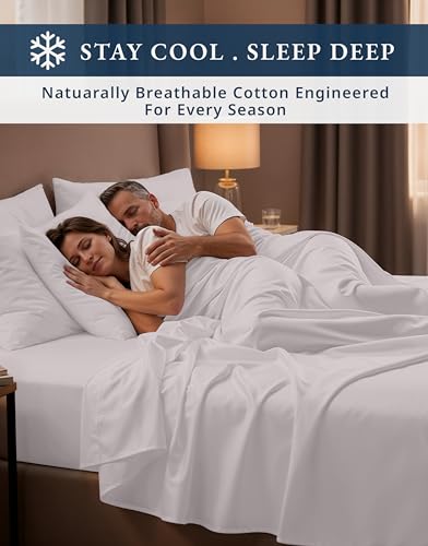 Image of LANE LINEN King Size Deep Pocket Sheets Egyptian Cotton Sateen - Grey Lilac | King Bed Sheet Set - 4-Piece Set, For A Luxurious Night's Sleep, For A Silky Hotel-Style Bed, Guest-Ready Comfort