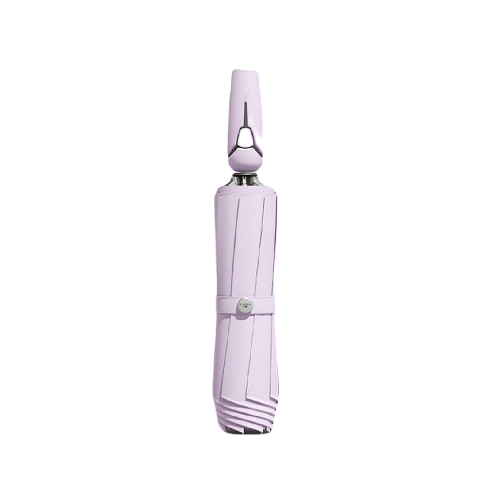 Ombrello 10 Costole Ombrello Inversa Automatico Con Sfumatura Riflettente Del Sole Resistente Al Vento Per Viaggio Ombrello Pieghevole Di Grandi Dimensioni-8 Ossa Viola