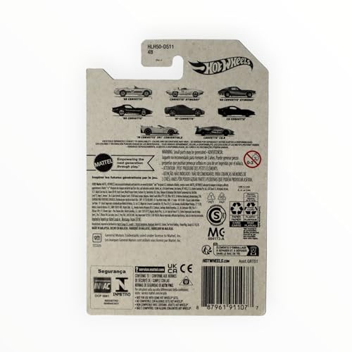 Hot Wheels Corvette Stingray, White 2/8 miniatura 2