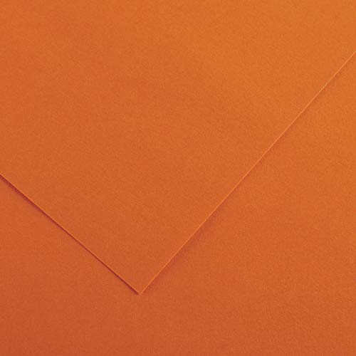 Papel Colorido A4 180g/m², Canson, 66661192, Laranja, 10 Folhas