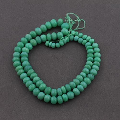 Perles chrysoprase rondelles facettées 5mm-7mm anti-ternissement pour restaurer vos bijoux anciens