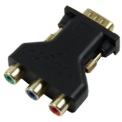 Price comparison product image SODIAL(R) 15 Pin VGA Male to 3 RCA Female M / F Adapter Connecter Converter Black