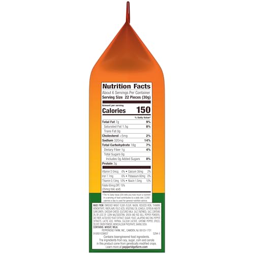 Image of Goldfish Mega Bites Cheddar Jalapeno Crackers, 5.9 Oz Bag