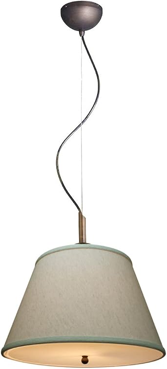 Pendant Light by Laura Ashley Gold-Laced Cafe Finish with Textured Oatmeal Slotted UNO Empire Shade and Diffuser 101610EUTOXP5003