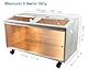 Chick Brood Box Kükenaufzuchtbox aus natürlichem Kiefernholz, Ausgestattet mit einem beheizten Lampenhalter und Thermostat,und ausgestattet mit 4-Bremsrollen, für Küken/Hamste kausicheres(80x40x40cm)