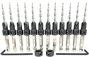 FTG USA 12-teiliges Holzkegelsenker-Bohrer-Set